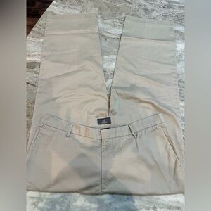 Dockers Iron Free Khaki Men’s 38x32 Beige Flat Front Wrinkle Resistant Chinos